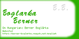 boglarka berner business card