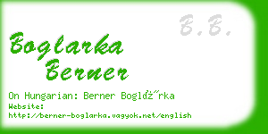 boglarka berner business card